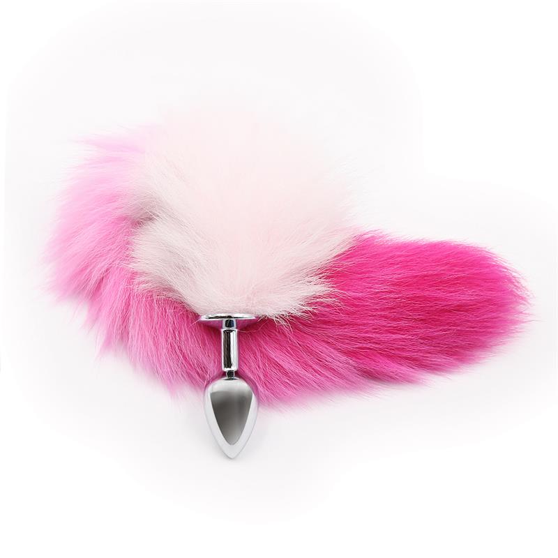 Plug Anal con Cola de Zorra Rosa - Fetish Addict® Pink Fox Tail