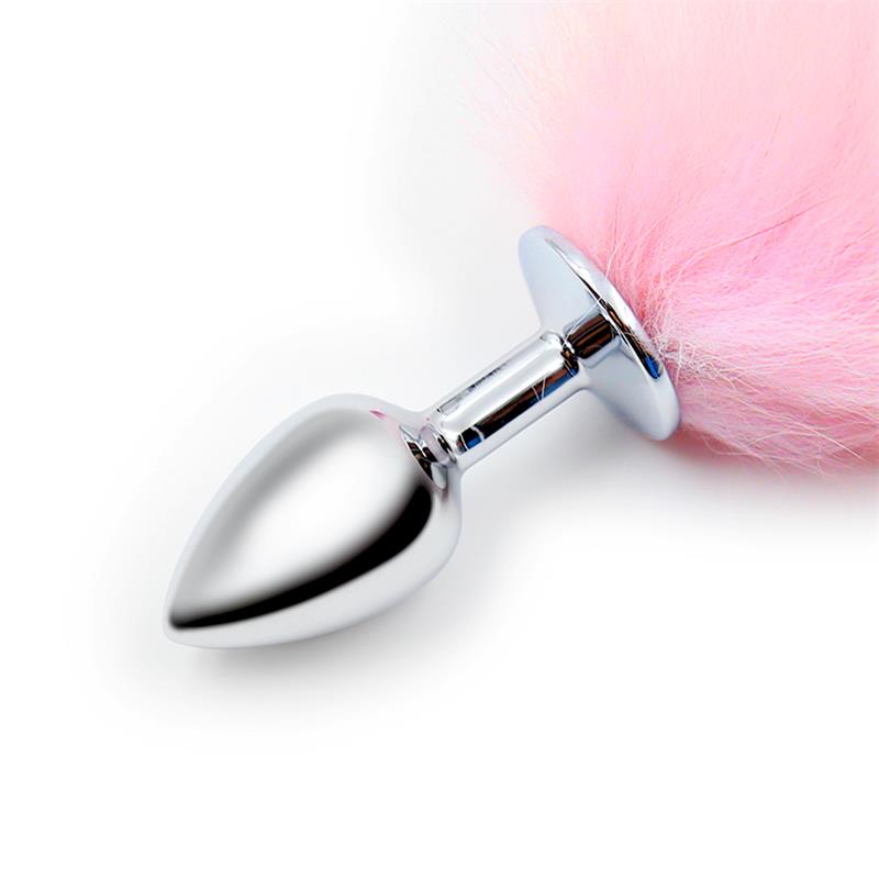 Plug Anal con Cola de Zorra Rosa - Fetish Addict® Pink Fox Tail