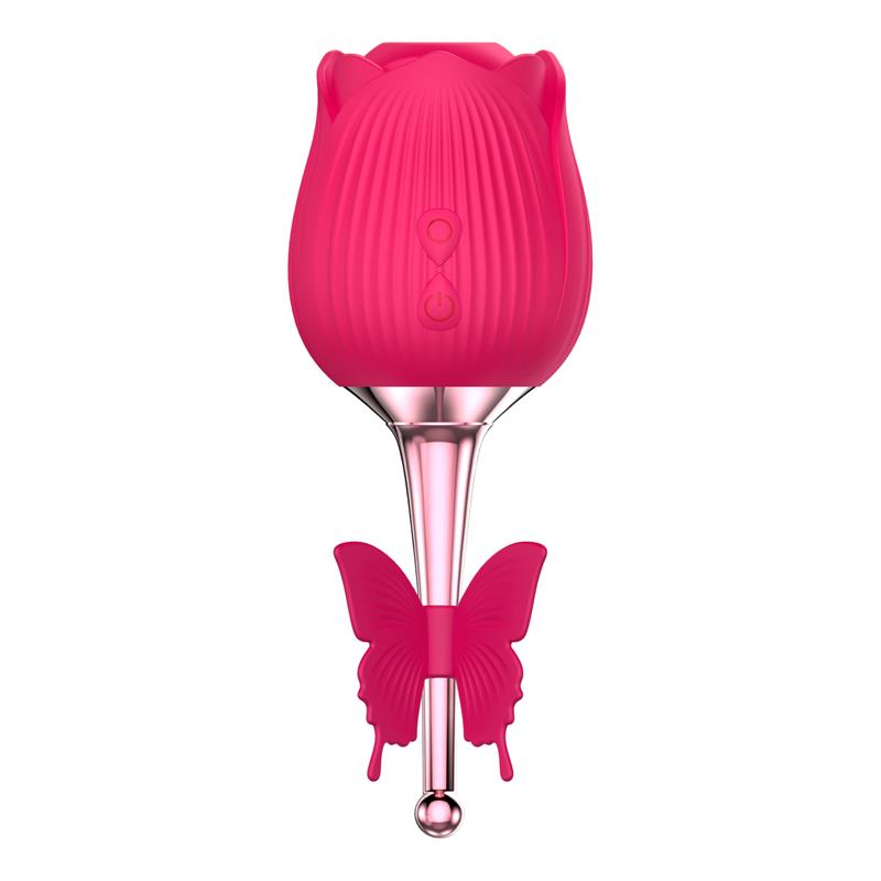 Succionador de Clítoris y Vibrador de Alta Potencia en Forma de Rosa