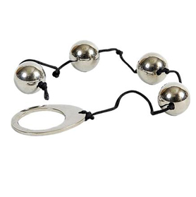 Cadena de Bolas Chinas de Metal Macizo - Estimulación Anal Progresiva
